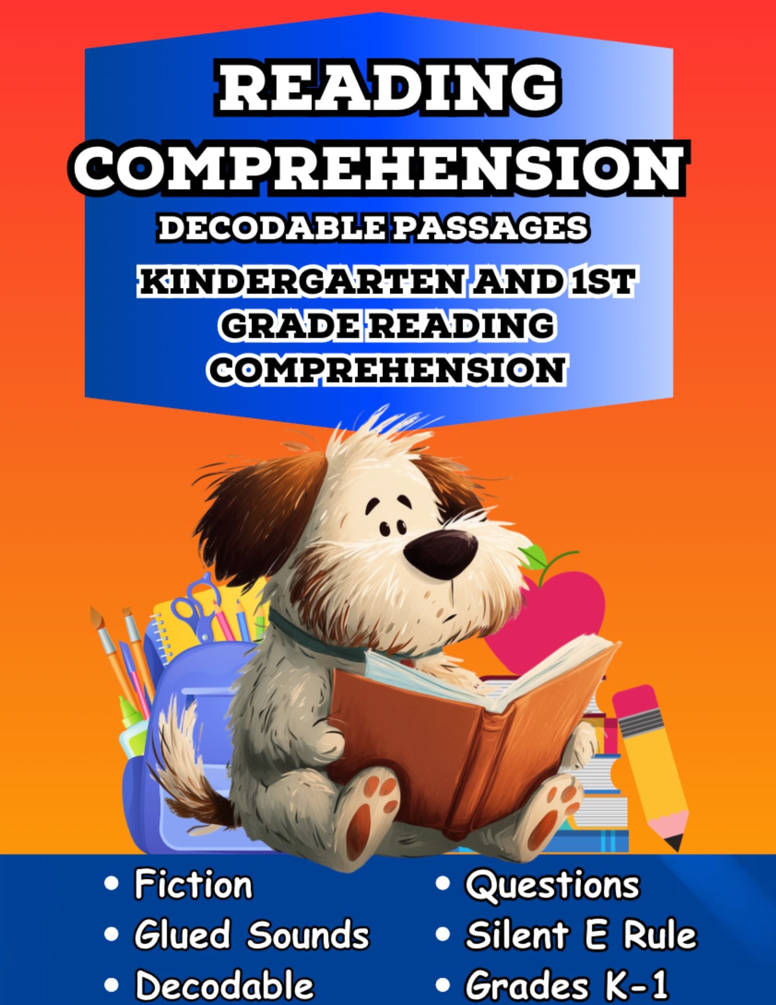 Kindergarten and First Grade Reading Comprehension Workbook