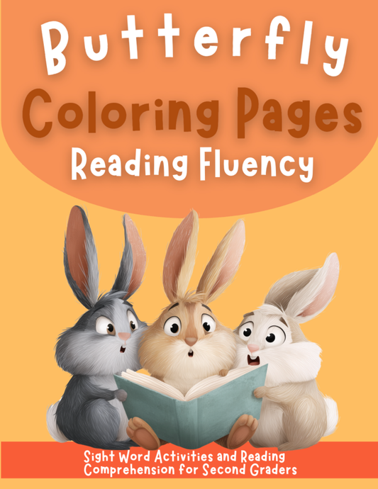 Bunny Coloring Page Reading Fluency for Second Grade
