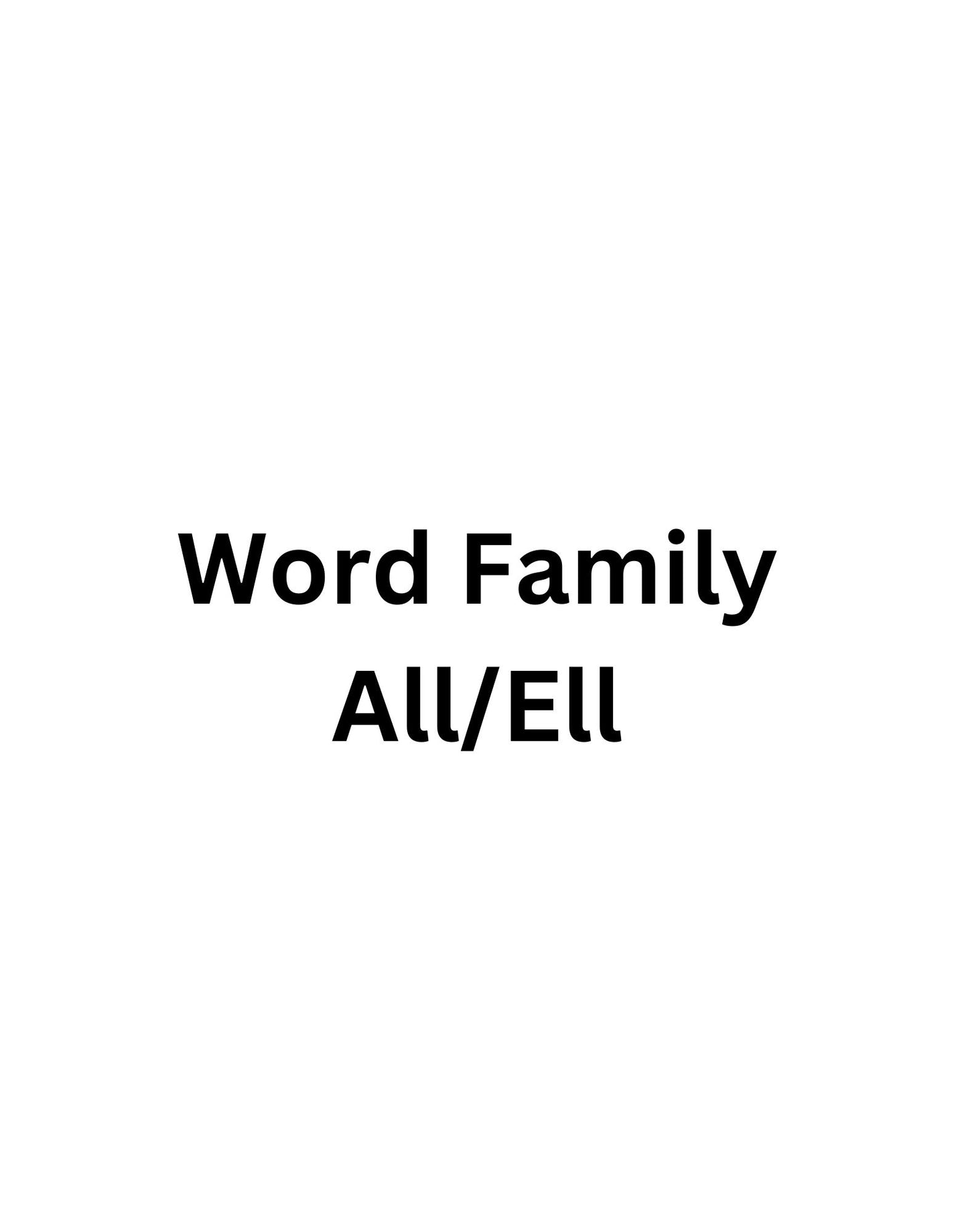 Decodable Coloring Pages for Word Families