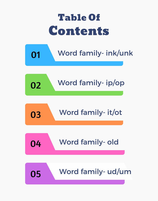 The Science of Reading Decodable Readers: Word Families 2 Phonics Workbook