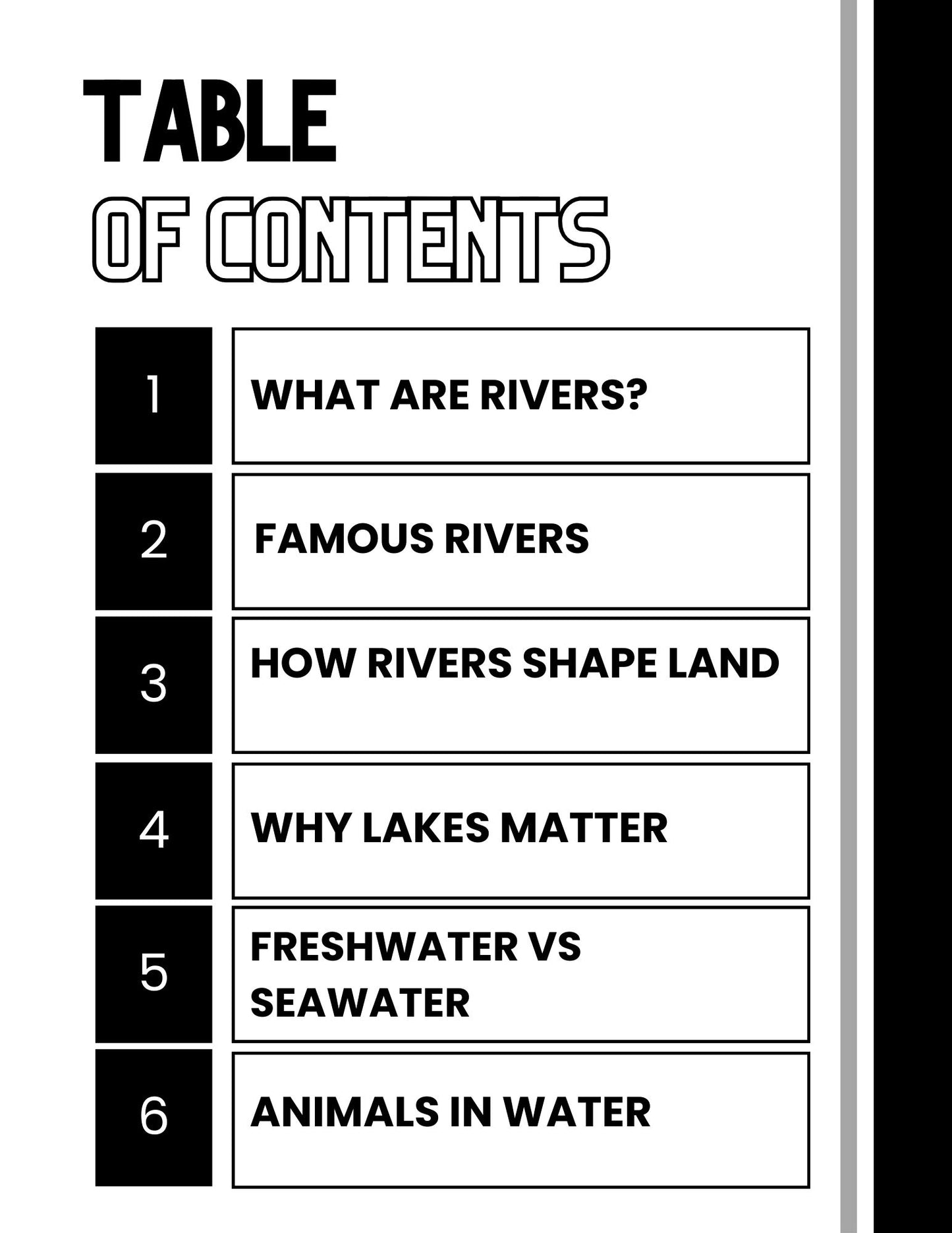 WIZ KIDS READING TEST GRADE 4: Rivers, Lakes and Water Cycles