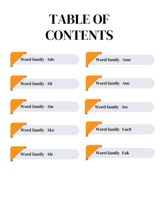 Decodable Coloring Book Word Families 3