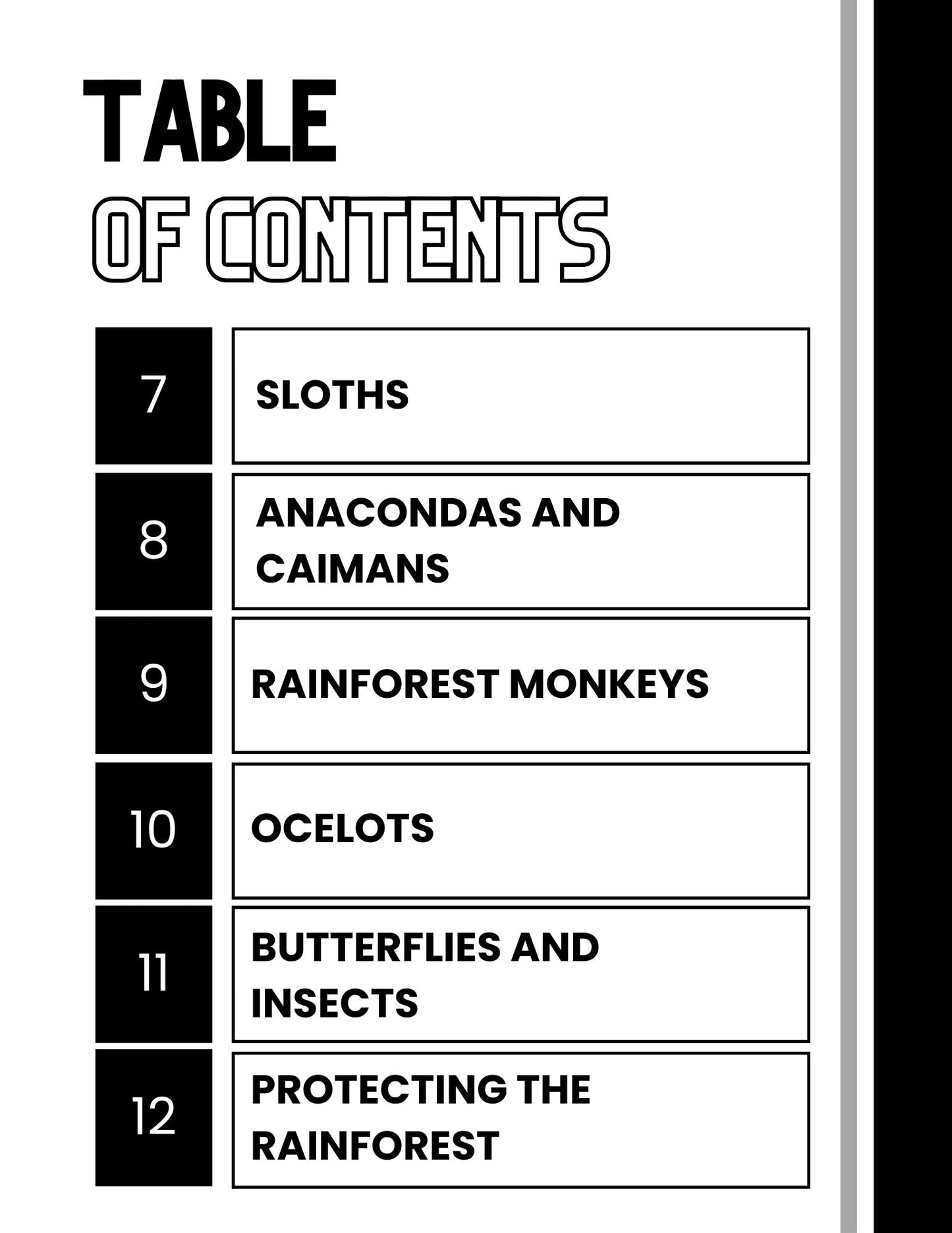 WIZ KIDS READING TEST GRADE 5: Rainforest Animals of the World