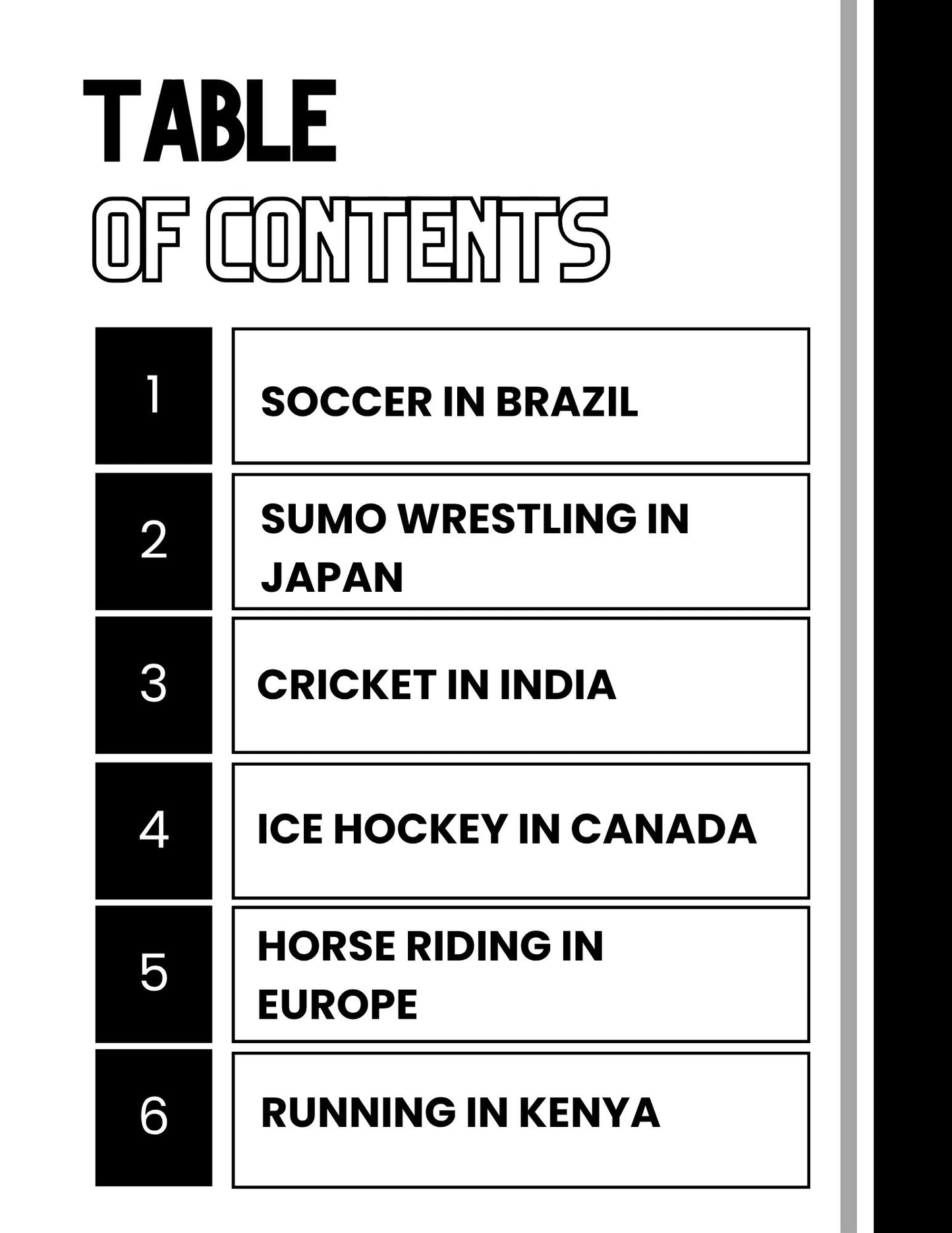Wiz Kids Reading Test Grade Four: Sports Around the World