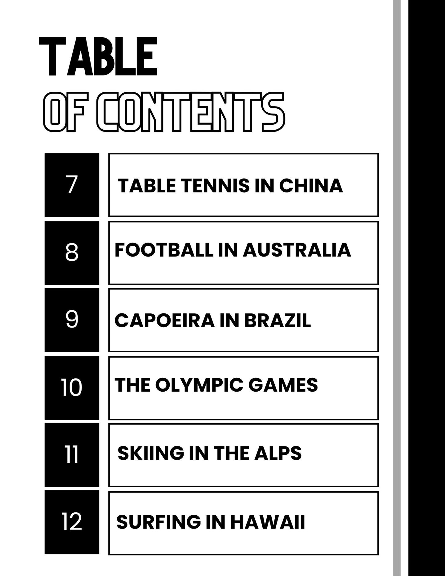 Wiz Kids Reading Test Grade Four: Sports Around the World