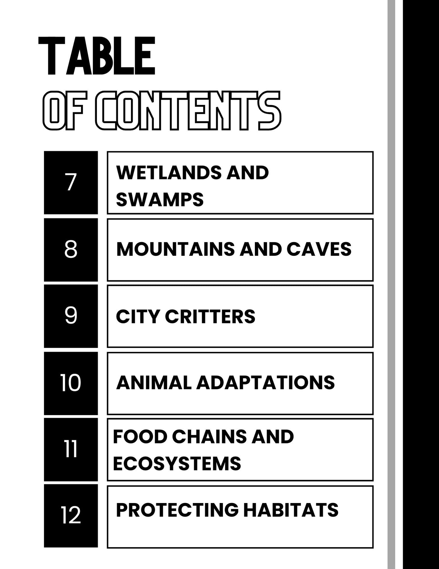 WIZ KIDS READING TEST GRADE 4: Animals and Their Habitats