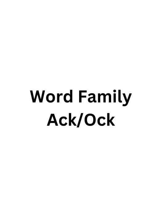 Decodable Coloring Pages for Word Families