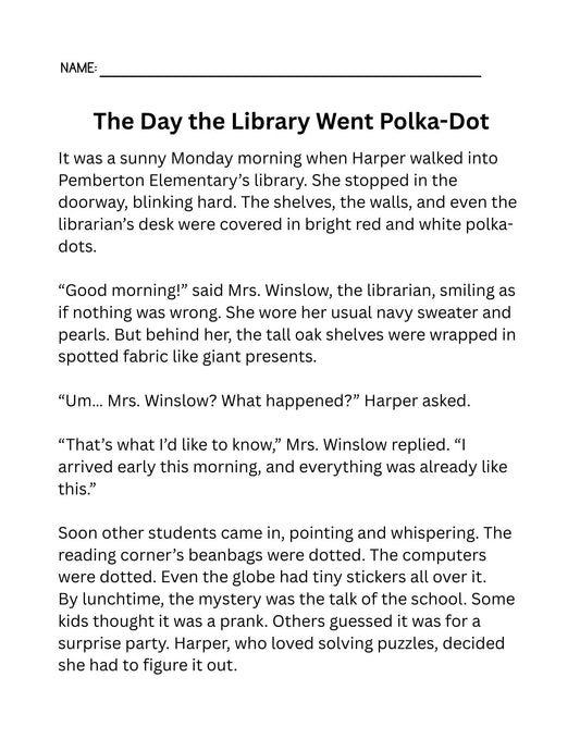 Fourth Grade Reading Fluency Preppy Coloring Pages