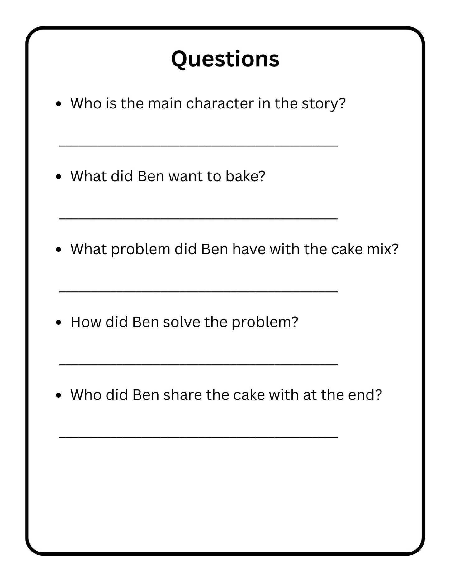 First Grade Reading Comprehension Decodable Passages 3