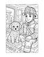 Puppy Coloring Pages and Reading Fluency for Fourth Grade