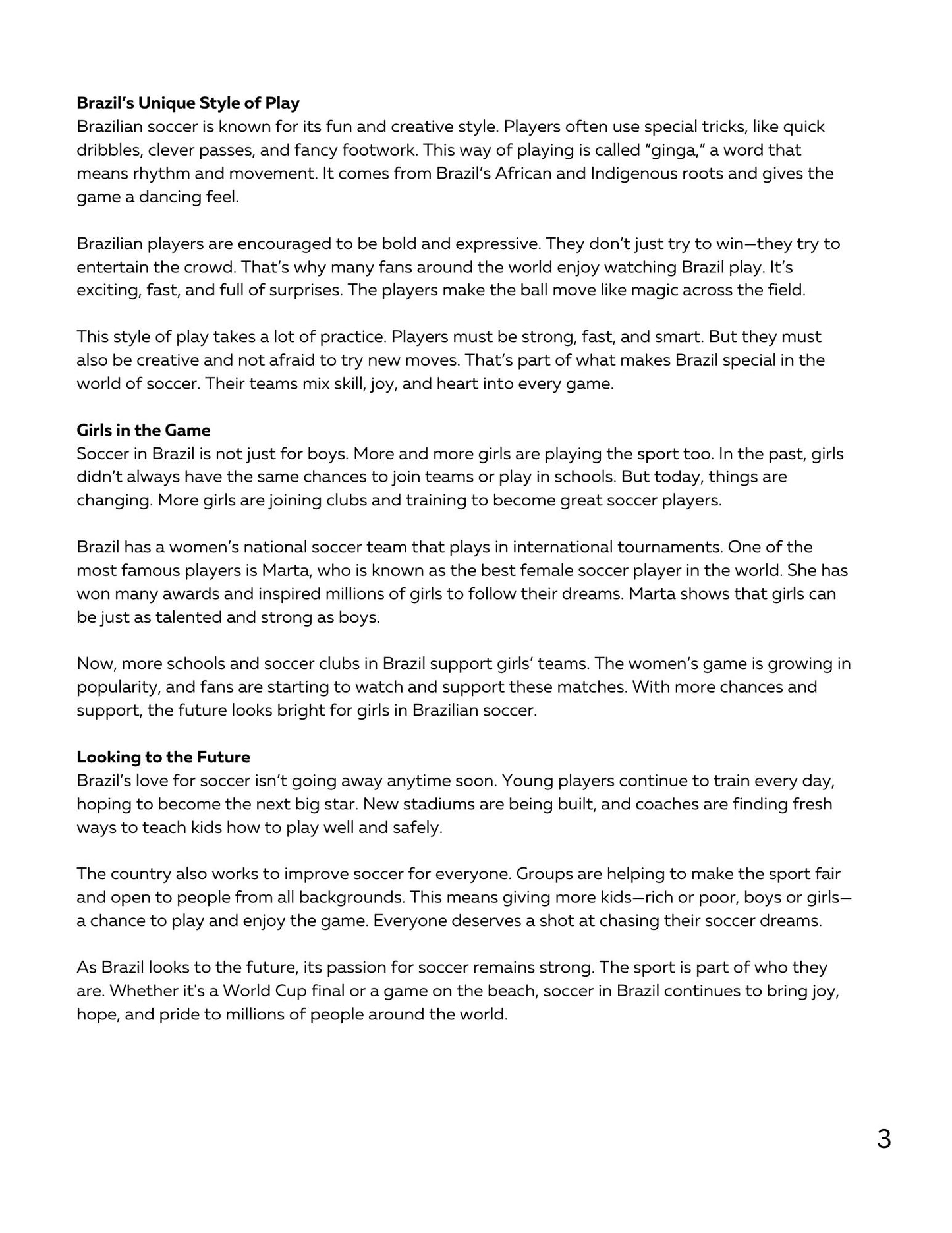 Wiz Kids Reading Test Grade Four: Sports Around the World