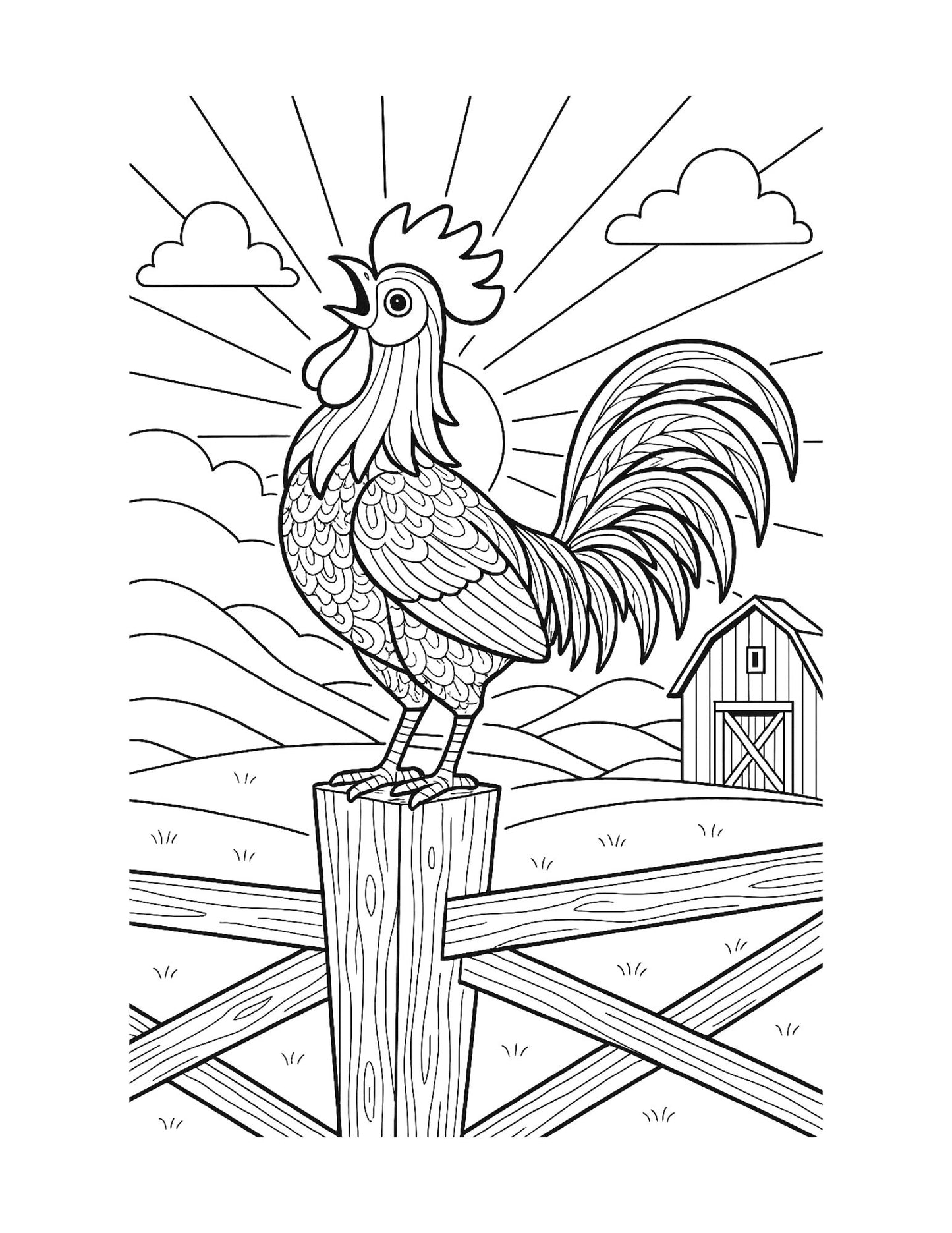 Farm Life Coloring Pages Reading Fluency: Third Grade