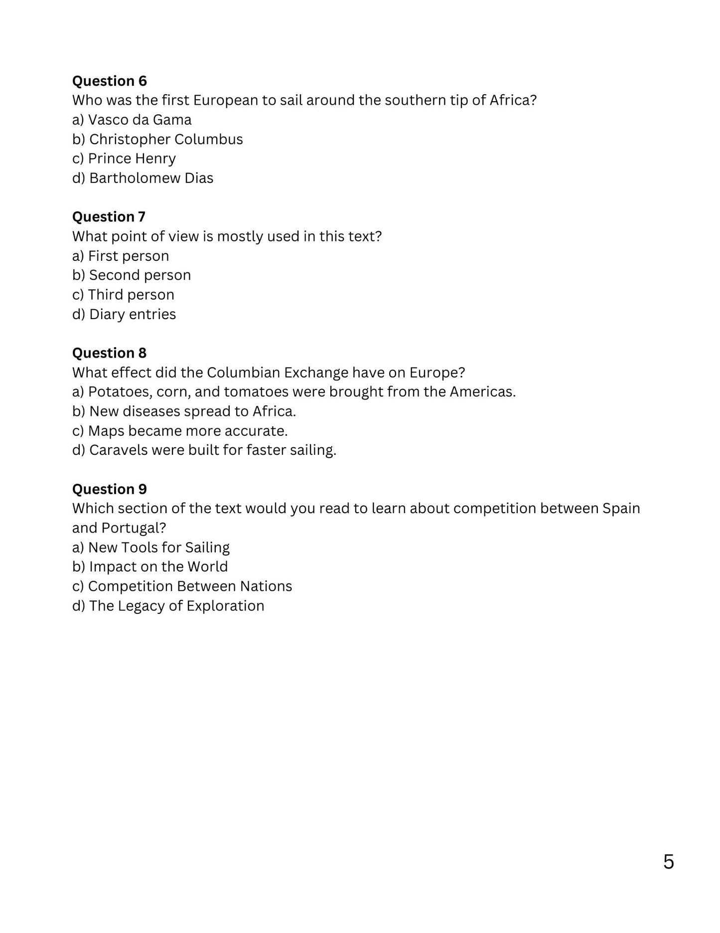 WIZ KIDS READING TEST GRADE 5: Explorers of the World