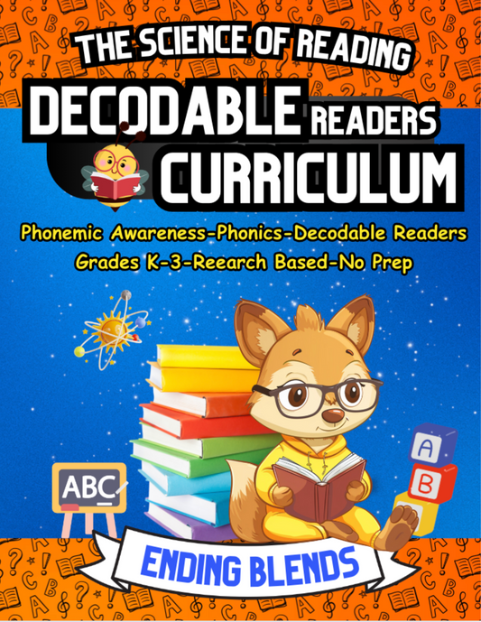 Structured Literacy Decodable Book Curriculum Ending Blends