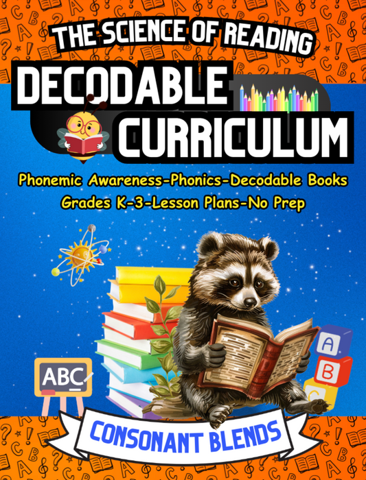 Structured Literacy Decodable Book Curriculum Consonant Blends