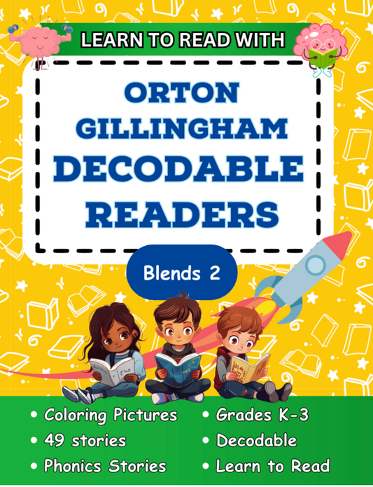 Orton Gillingham Decodable Readers: Consonant Blends 2