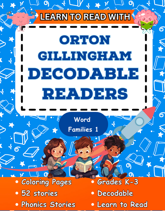 Decodable Coloring Book Word Families 1