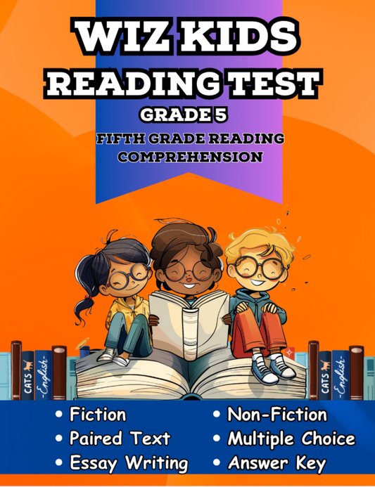 Whiz Kids Reading Test Grade 5Fifth