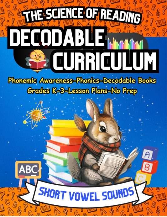 Structured Literacy Decodable Book Curriculum Short Vowel Sounds