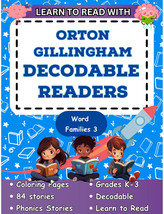 Decodable Coloring Book Word Families 3