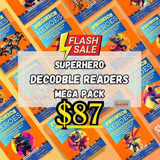 Superhero Decodables Workbook Bundle for K-5