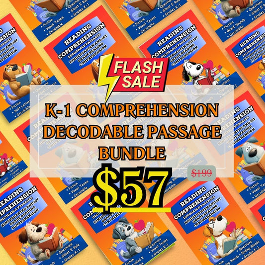 K-1 Reading Comprehension Decodable Passage Bundle