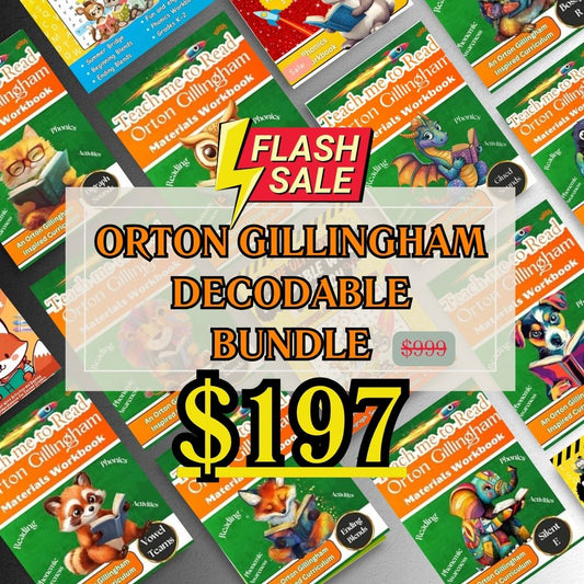 Teach me to Read with Orton Gillingham Materials for K-2: Over 2500 Pages of Reading, Phonemic Awareness, and Phonics Activities