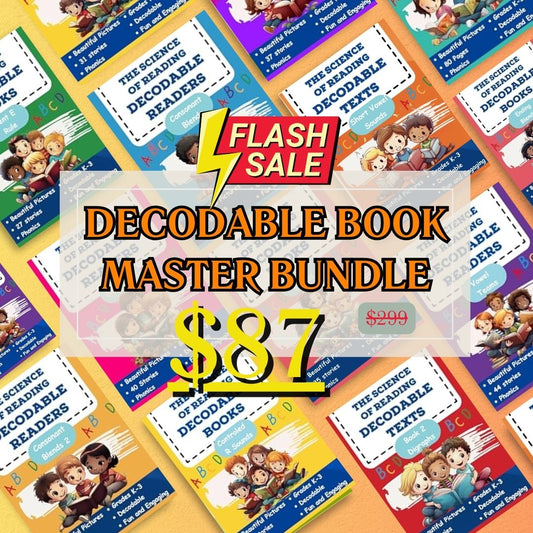 Decodable Readers Bundle- Short Vowels, Digraphs. Consonant Blends, Ending Blends, Silent E Rule, Vowel Teams, Diphthongs, Soft and Silent Letters, Compound Words