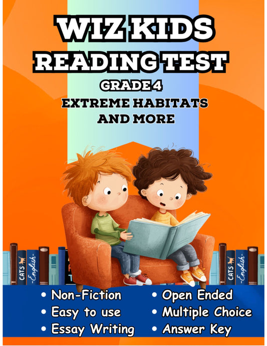 Wiz Kids Reading Test Grade 4: Extreme Habitats