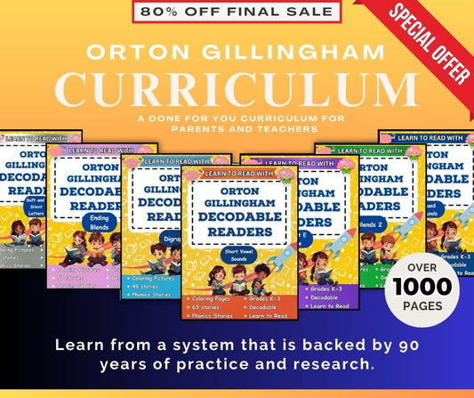 Learn to Read with Orton Gillingham Decodable Readers Master Bundle: Over 1000 Pages of Decodable Stories and Bonuses for K-5 Students