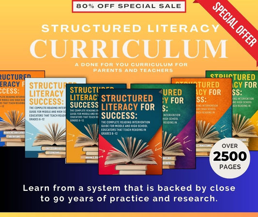 Structured Literacy for Success: The Complete Reading Intervention Guide for Middle and High School Educators That Teach Reading In Grades 6-12
