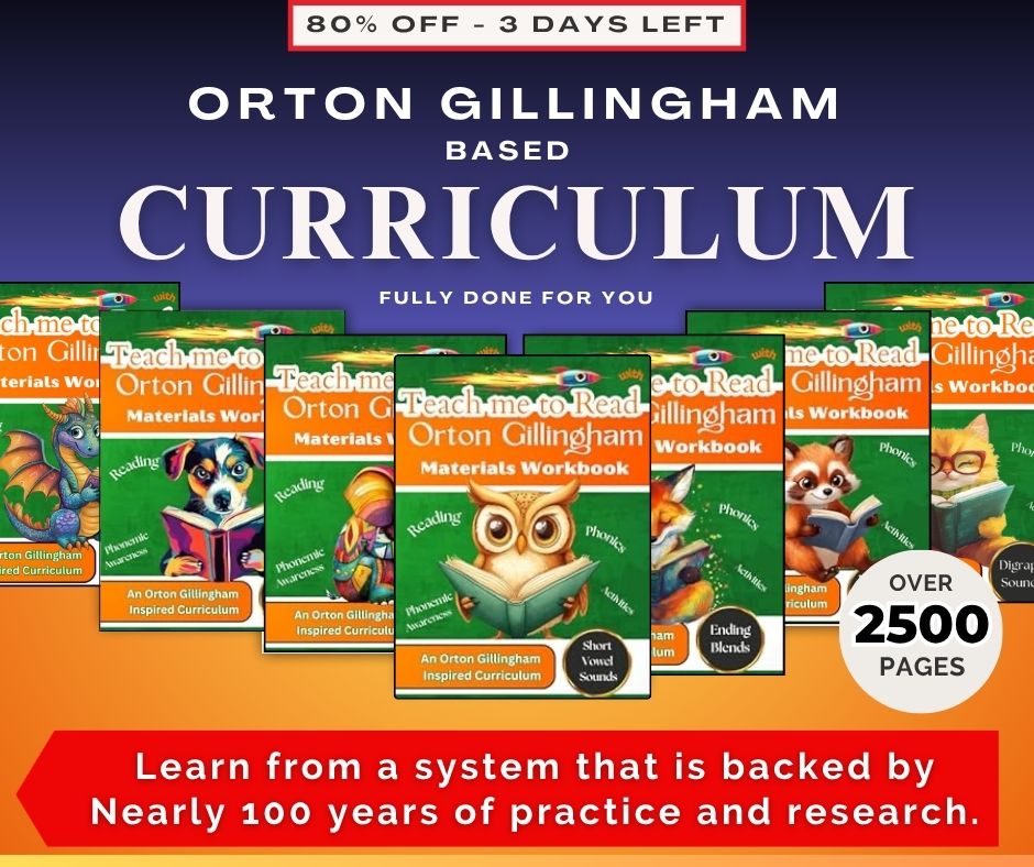 Teach Me To Read With Orton Gillingham Materials